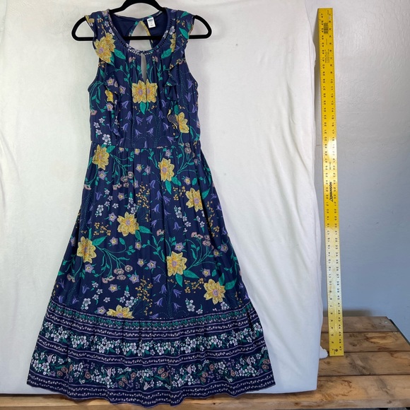 Old Navy Rayon Floral Ruffle Lace Maxi Dress - Picture 2 of 12